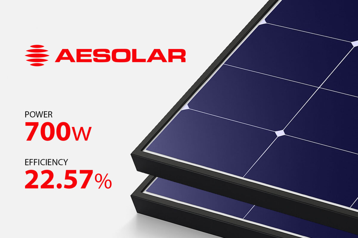AESolar-700w پنل 700 وات AE Solar (دو طرفه) - تصویر 1